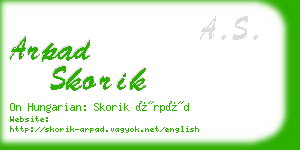 arpad skorik business card